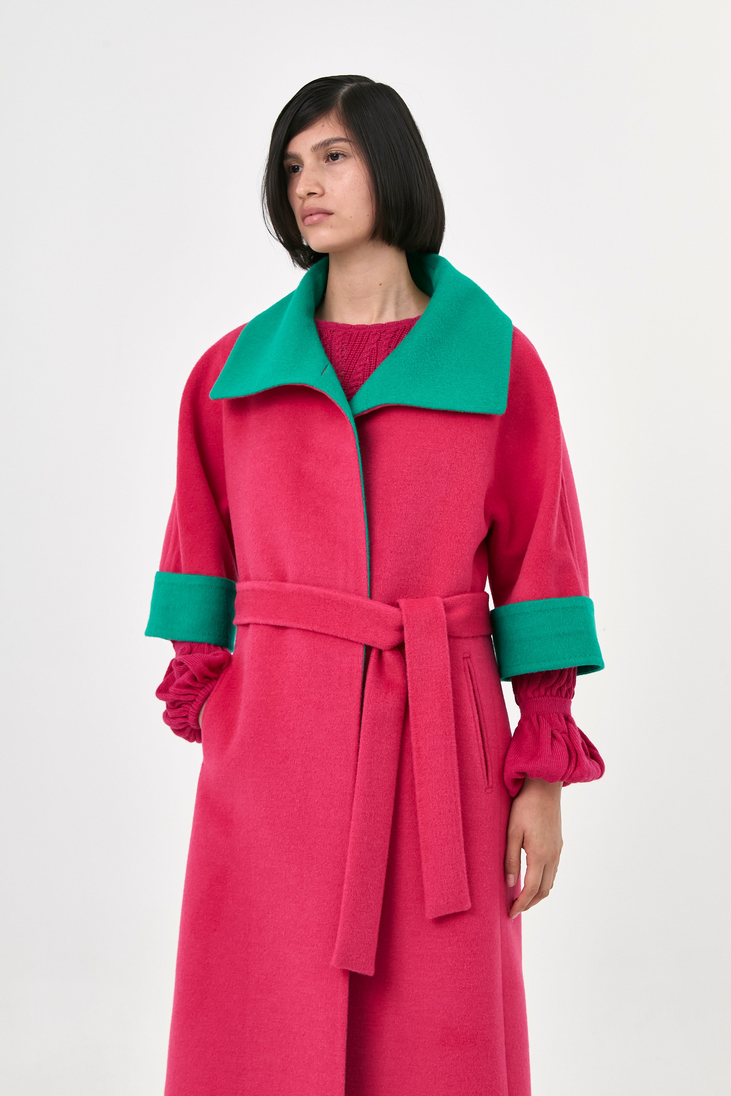 Short Sleeve Baby Alpaca Coat | Elisse