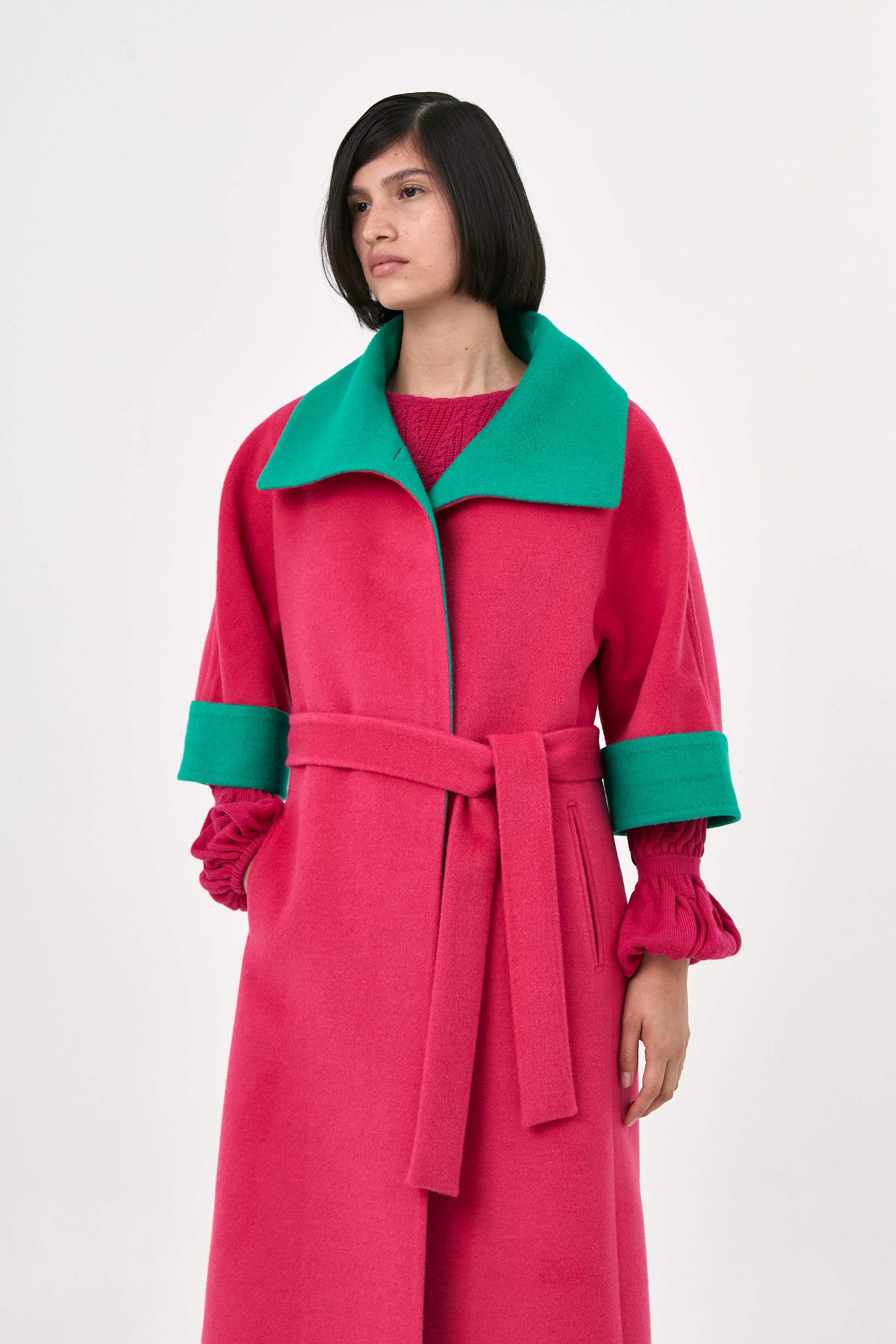 Short Sleeve Baby Alpaca Coat | Elisse