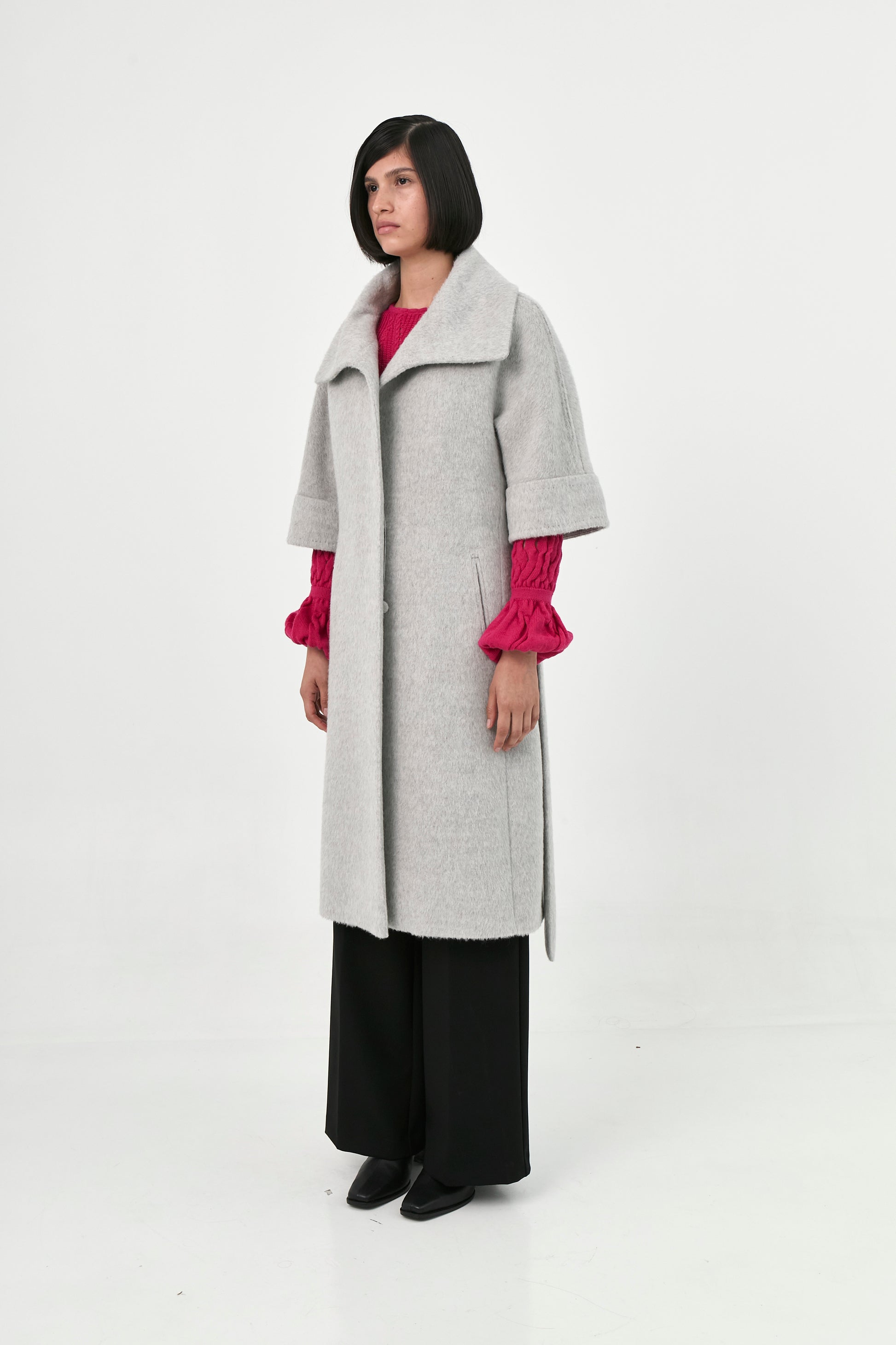 Short Sleeve Suri Alpaca Coat | Elisse