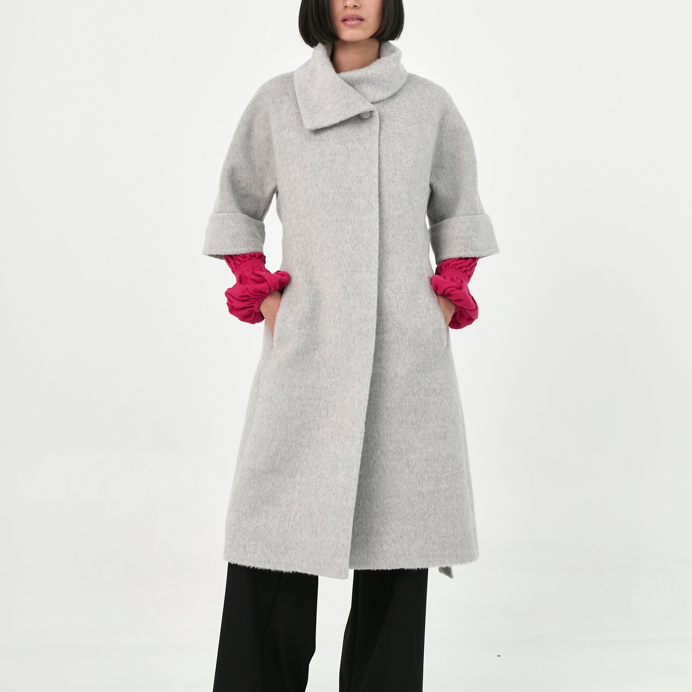 Short Sleeve Suri Alpaca Coat | Elisse