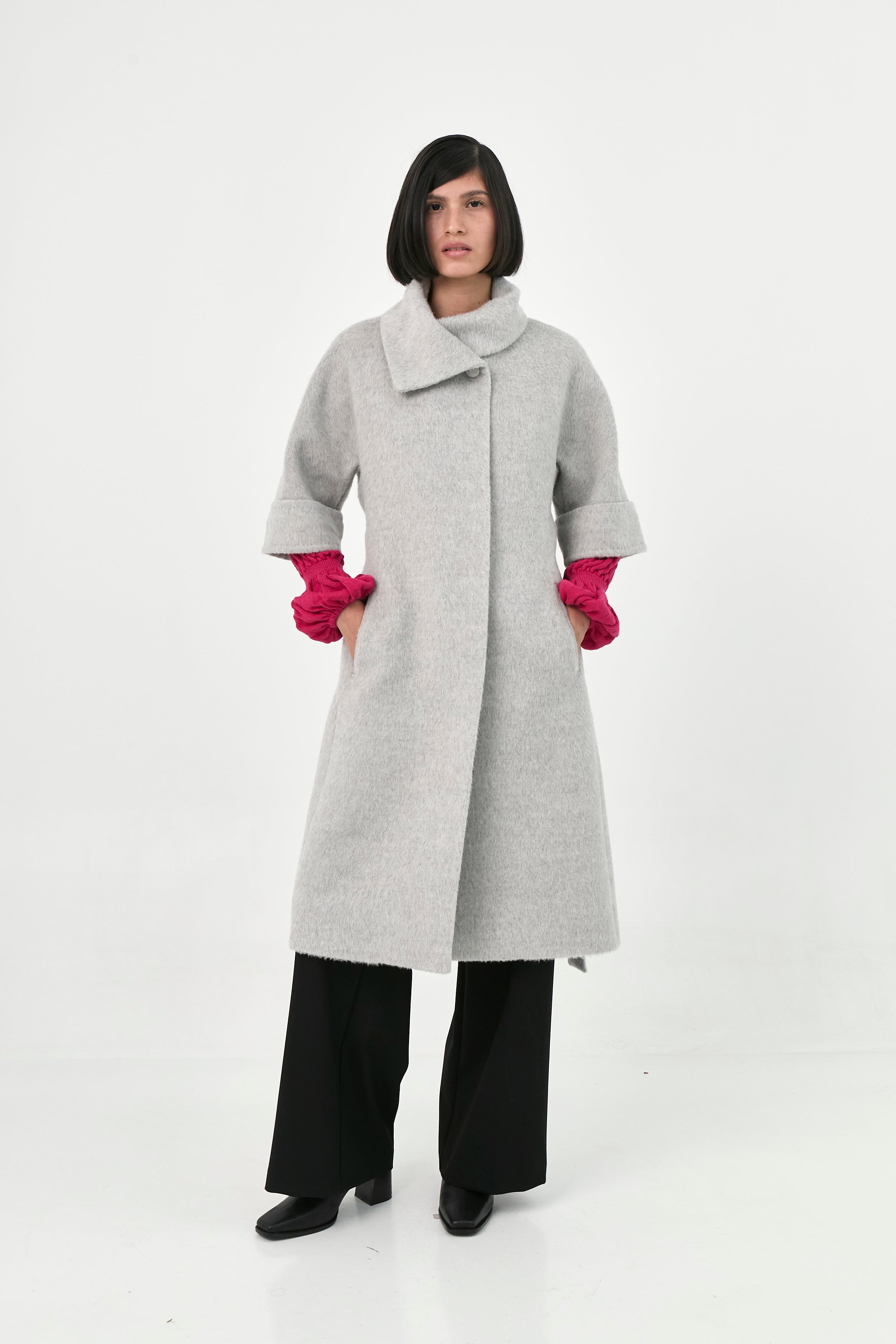 Short Sleeve Suri Alpaca Coat | Elisse
