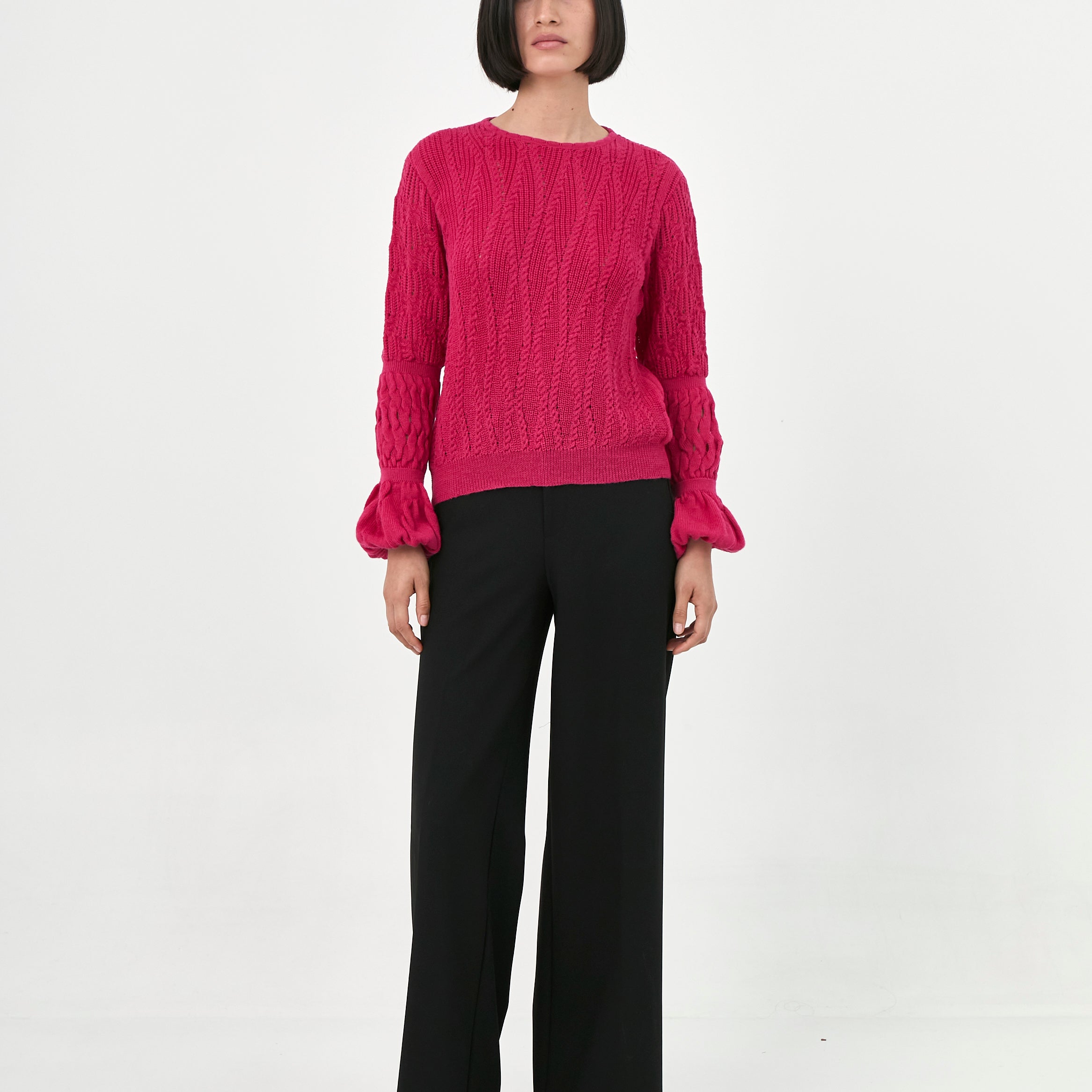 Baby Alpaca Sweater Fuchsia | Diana