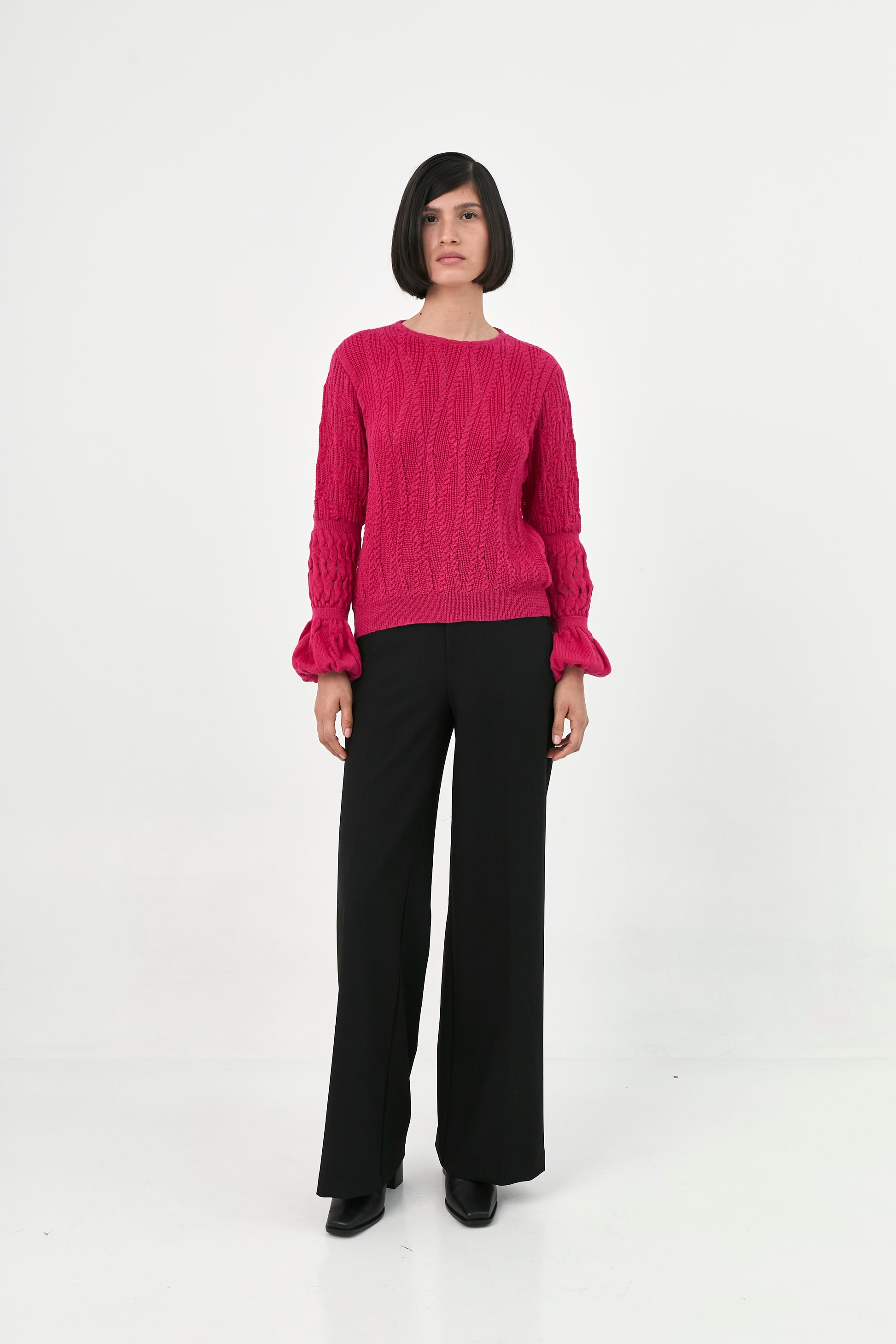 Baby Alpaca Sweater Fuchsia | Diana