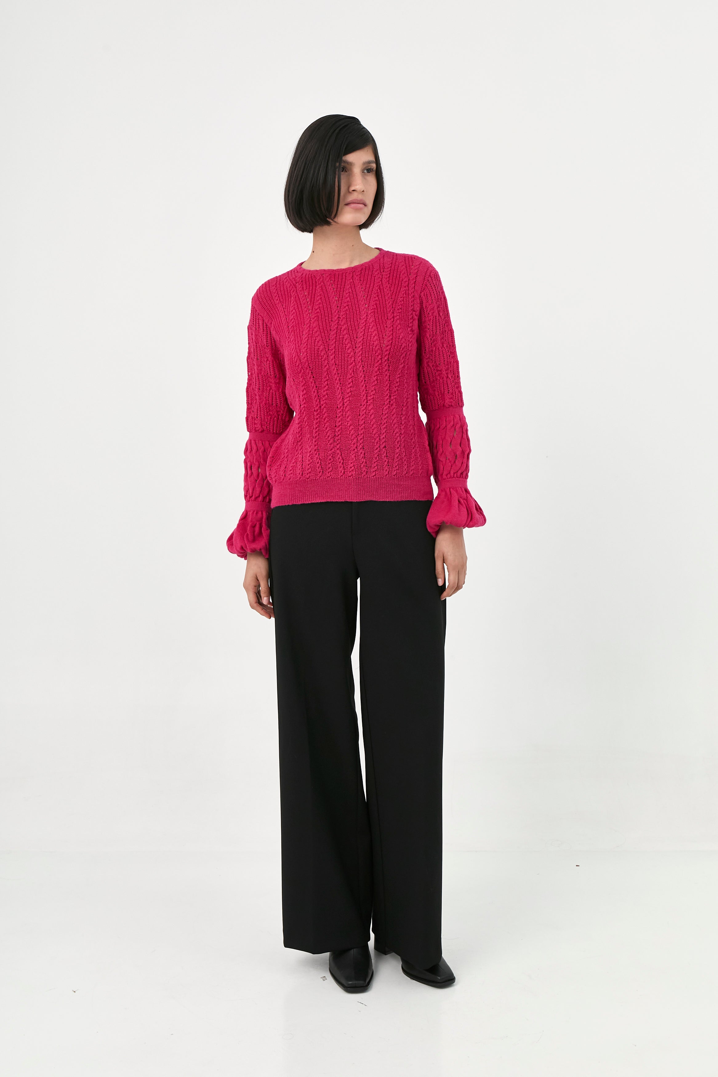 Baby Alpaca Sweater Fuchsia | Diana
