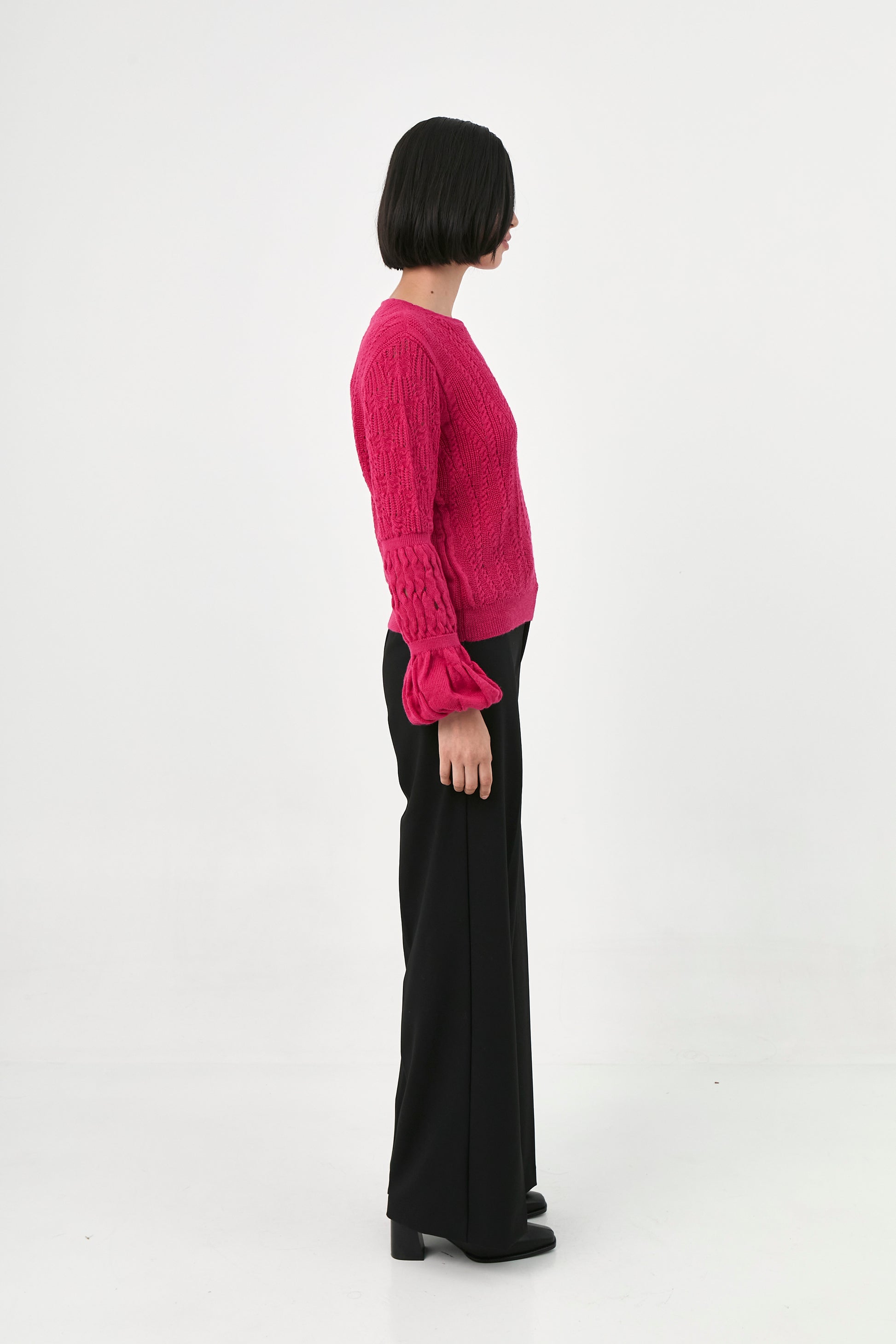 Baby Alpaca Sweater Fuchsia | Diana