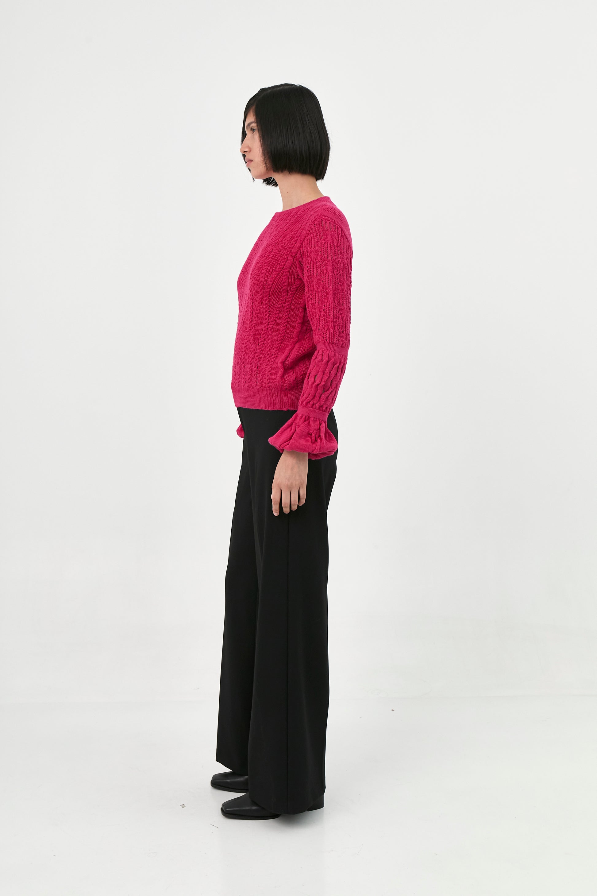Baby Alpaca Sweater Fuchsia | Diana