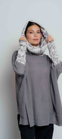 Women’s luxury alpaca poncho from Peru artisan made