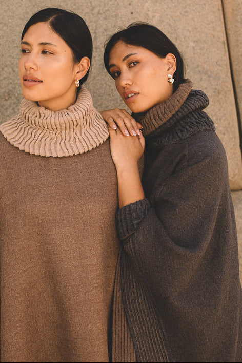 ponchos peruanos de alpaca para mujer